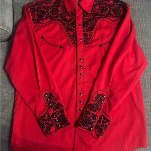 Scully Red Shirt with Black Details
